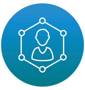 Online iş adamı izole vektör simgesi  