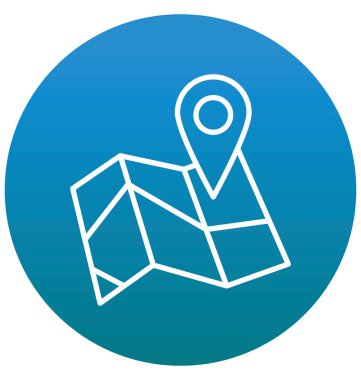 GPS harita izole vektör simge  