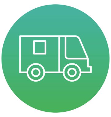 Teslimat Van izole vektör simgesi  