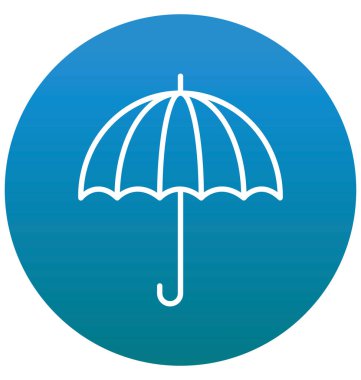 Şemsiye izole vektör simge açıldı  