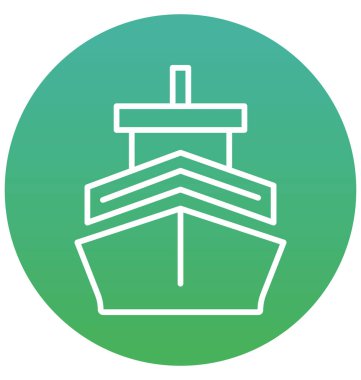 Cruise gemi izole vektör simgesi  