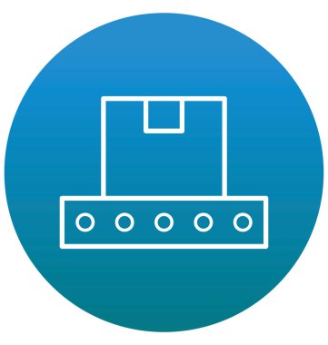 Konveyör bant izole vektör simgesi  