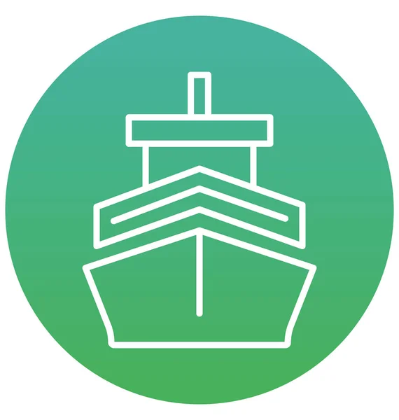Cruise Ship Isolerade Vektor Ikonen — Stock vektor