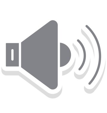 Hoparlör izole vektör simgesi 