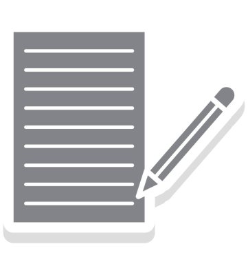 Yazma izole vektör simgesi 