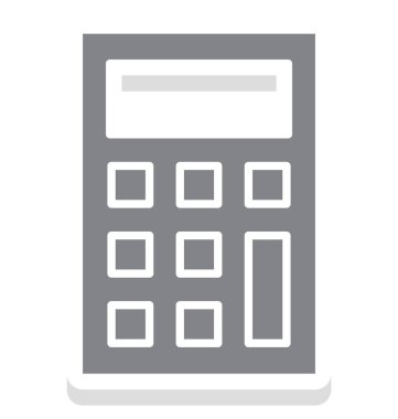 Hesap makinesi izole vektör simgesi 