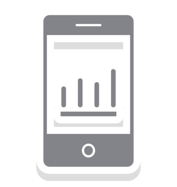 Mobil grafik izole vektör simgesi