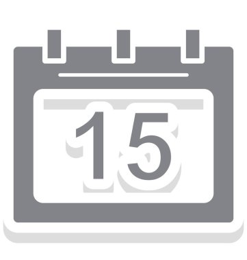 Takvim izole vektör simgesi  