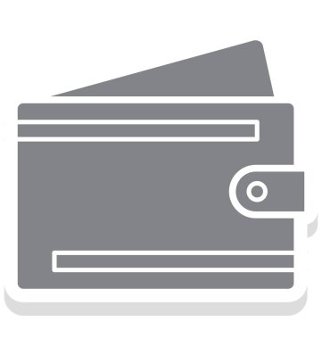 M-cüzdan izole vektör simgesi  