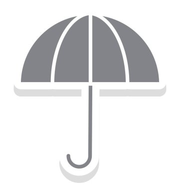 Şemsiye izole vektör simge açıldı  