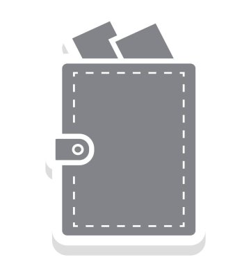 M-cüzdan izole vektör simgesi  