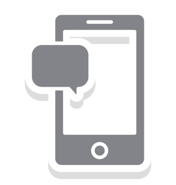 Mobil iletişim izole vektör simgesi  