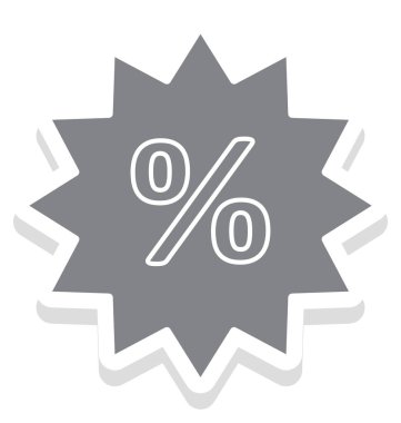 Etiket izole vektör simge indirim  