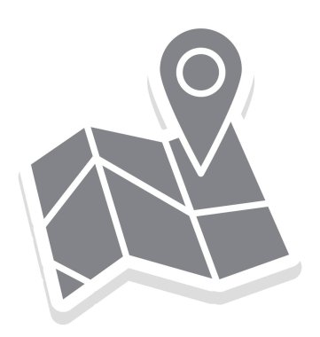 GPS harita izole vektör simge  