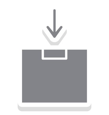 Ambalaj izole vektör simgesi  