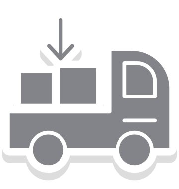 Teslimat Van izole vektör simgesi  