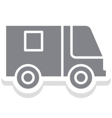 Teslimat Van izole vektör simgesi  