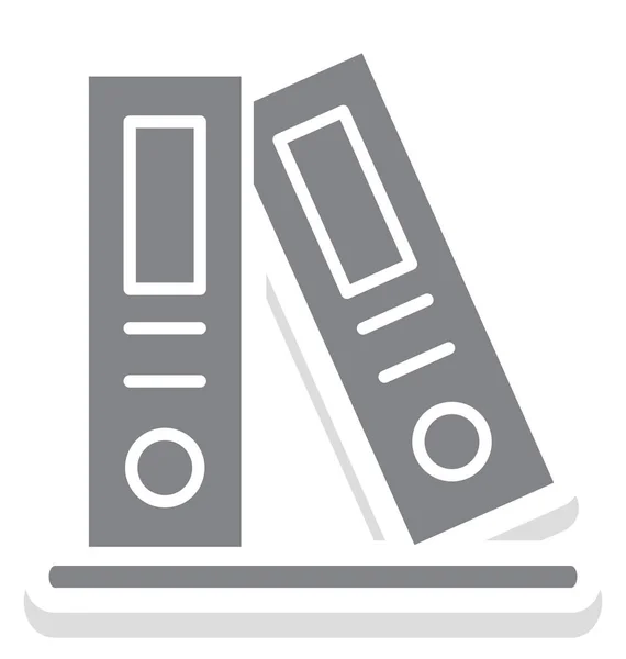 Dateiordner Isoliertes Vektorsymbol — Stockvektor