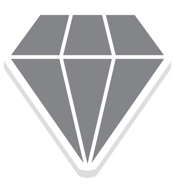 Icône Vectorielle Isolée Diamant — Image vectorielle