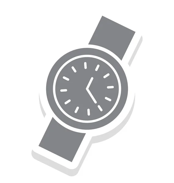 Reloj Pulsera Aislado Vector Icono — Vector de stock