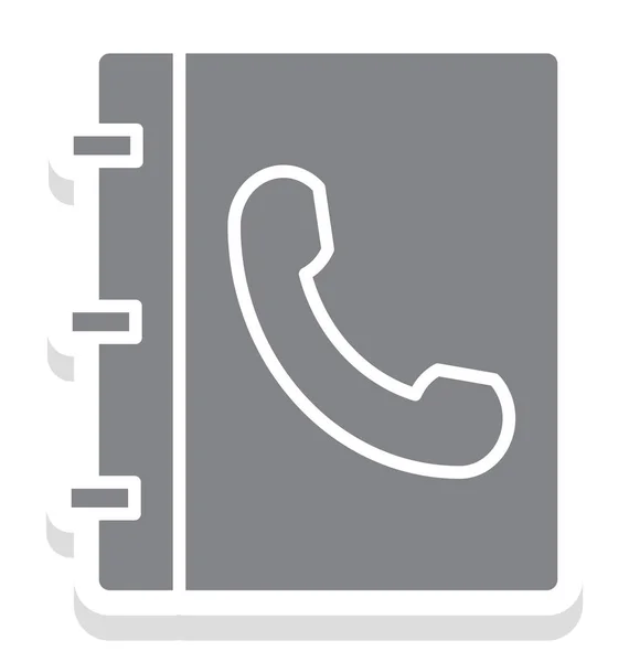 Telefoongids Geïsoleerde Vector Icon — Stockvector