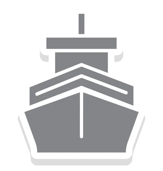 Cruise Ship Isolated Vector Icon — Stock Vector
