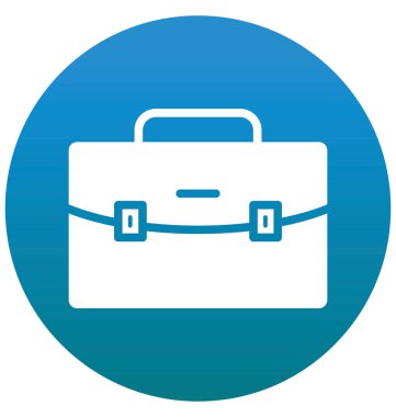 Çizgi ve dolgu simgesini ile iş çanta izole vektör 