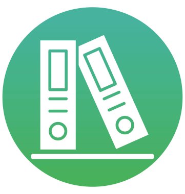 Çizgi ve dolgu simgesini ile dosya klasörleri izole vektör 