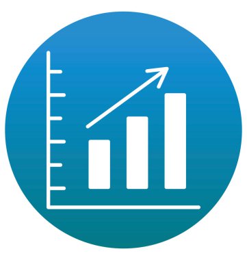 Çizgi ve dolgu simgesini ile iş grafik izole vektör 