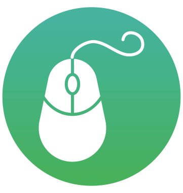 Çizgi ve dolgu simgesini ile bilgisayar fare izole vektör 