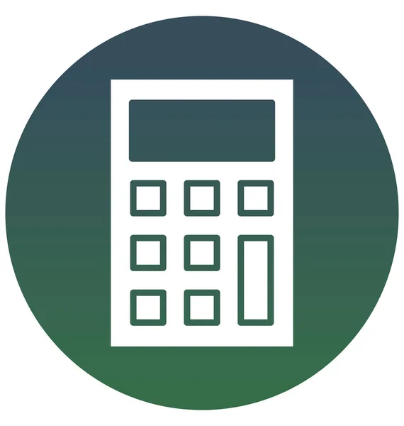 Calculator Isolated Vector Line Fill Icon — Stock Vector