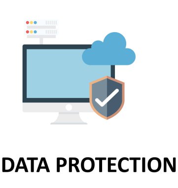 Ağ koruma izole renk vektör çizim simgesi