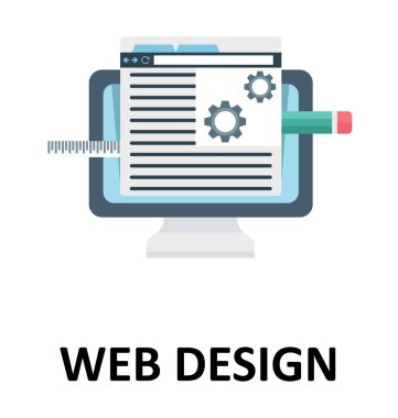 Web Tasarım izole renk vektör çizim simgesi