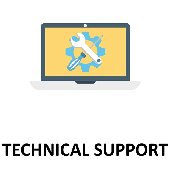 Suporte Técnico Ícone Ilustração Vetor Cor Isolado — Vetor de Stock