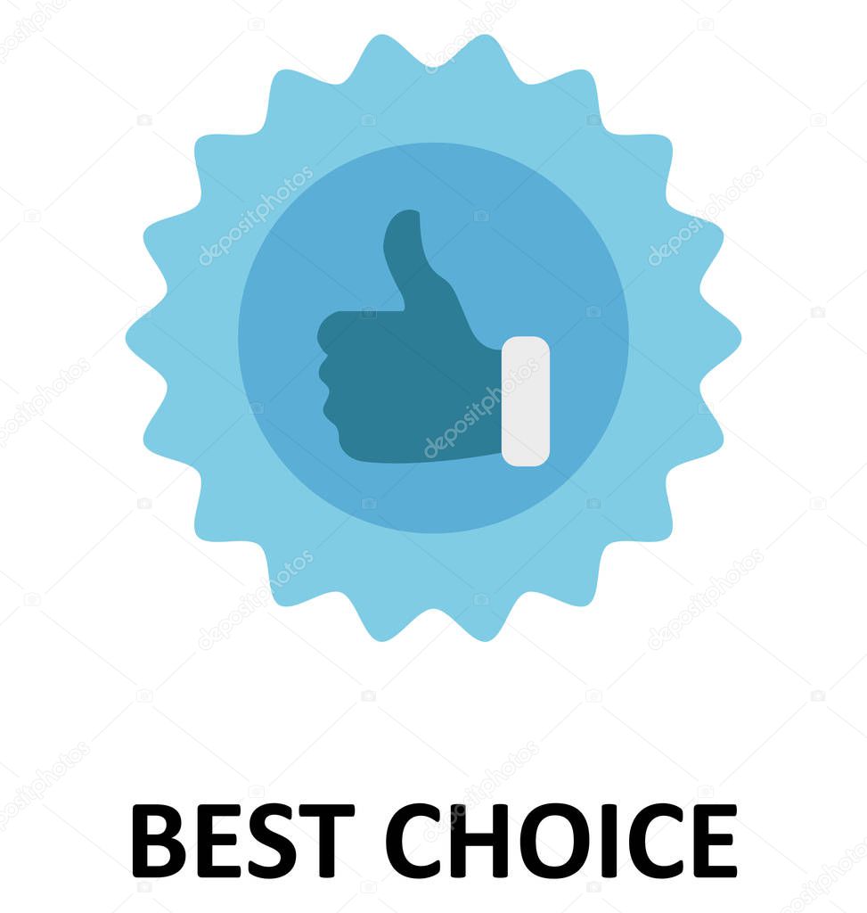 Best Choice Isolated Color Vector Illustration Icon