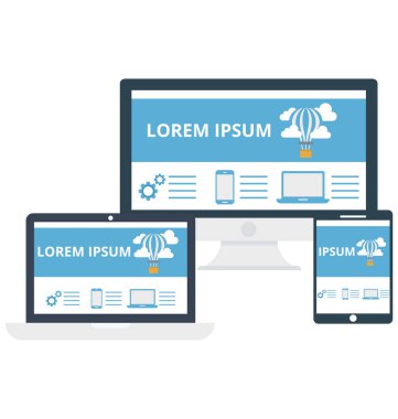 Duyarlı tasarım izole renk vektör çizim simgesi