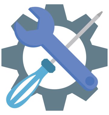 Hizmetleri izole renk vektör çizim simgesi