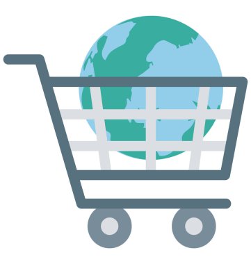 Satın Online izole renk vektör çizim simgesi