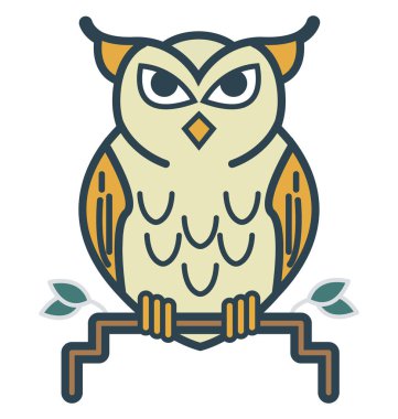 Bilgelik izole renk vektör çizim simgesi