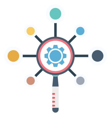 SEO izole renk vektör çizim simgesi