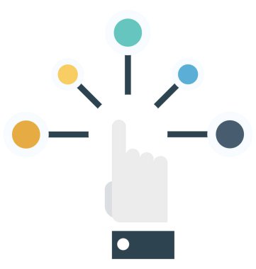 Etkileşim izole renk vektör çizim simgesi