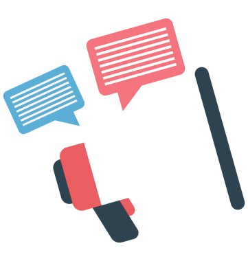 Duyuru izole renk vektör çizim simgesi