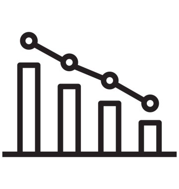 Çizgi Çizgisi izole vektör simgesi kolayca değiştirilebilir ve düzenlenebilir