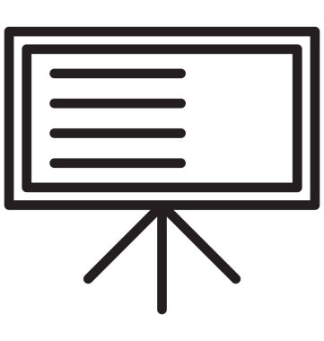 Sunum satırı izole vektör simgesi kolayca değiştirilebilir ve düzenlenebilir