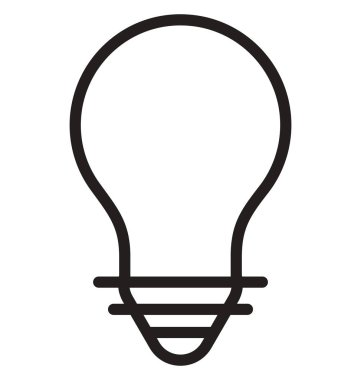 Ampul, ampul hattı izole vektör simgesi kolayca değiştirilebilir ve düzenlenebilir