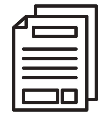 Veri Sayfası satır izole vektör simgesi kolayca değiştirilebilir ve düzenlenebilir