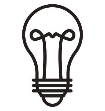 Ampul hattı izole vektör simgesi kolayca değiştirilebilir ve düzenlenebilir