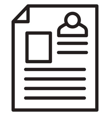 CV satır izole vektör simgesi kolayca değiştirilebilir ve düzenlenebilir