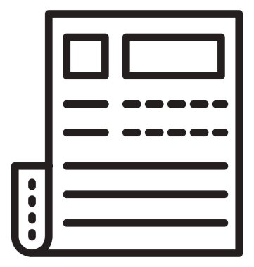 haber satırı izole vektör simgesi kolayca değiştirilebilir ve düzenlenebilir