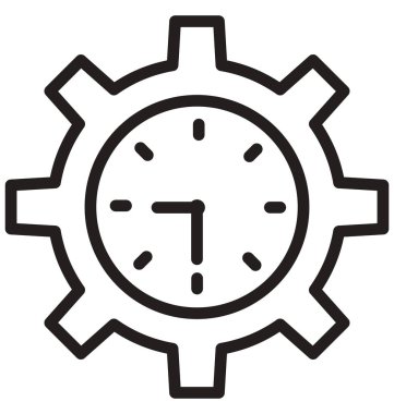 Saat Ayarlama Satırı izole vektör simgesi kolayca değiştirilebilir ve düzenlenebilir